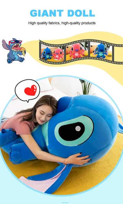 20-60cm Giant Size Lilo & Stitch Couple Models Cartoon Stuffed Plush Anime Plushs Toys Pendant Toy Pillow Kids Birthday Gift