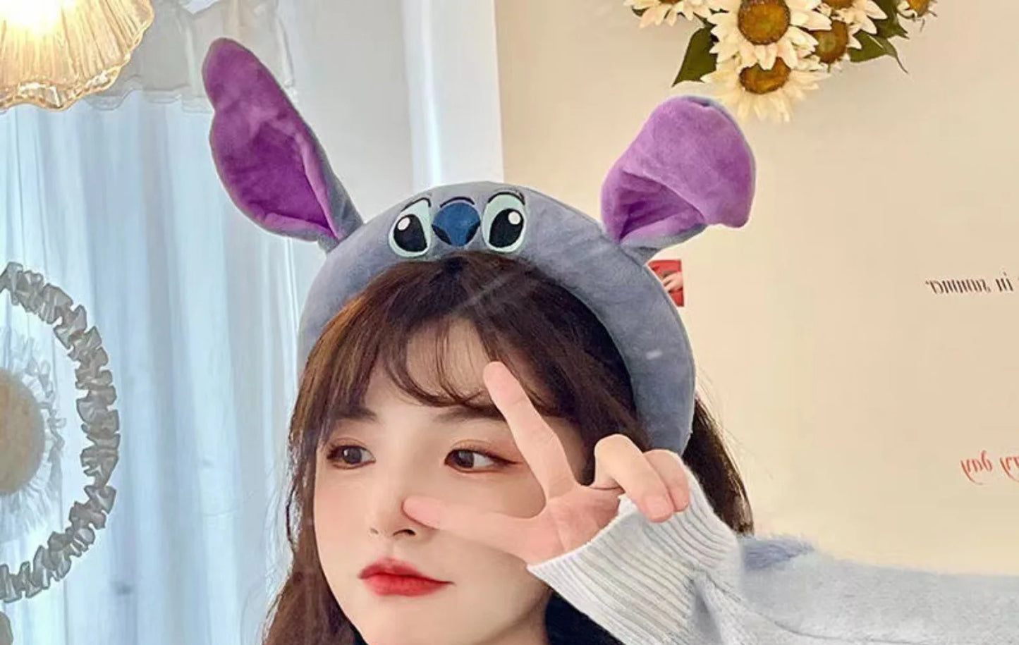 Stitch Headband Cartoon Anime Stitch Soft Fashion Woman Head Band Hair Bands Head Hoop Hair Accessories Girls Gifts