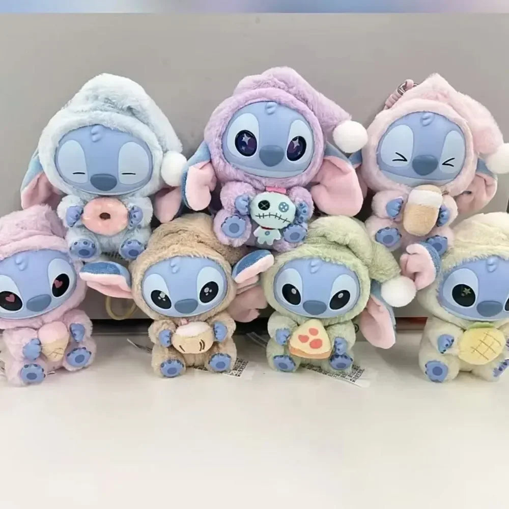 HOT sale!! Stitch Blind Box Bag Eat Some Thing Before Sleep Series Vinyl Pendant Cute Doll Mystery Box Fluffy Doll Surprise Gift