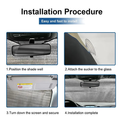 Funny drive-Sti-Ttch  Car Sunshade Curtains Windshield Anti-UV Protection Front Sun Shade Cooling Protector