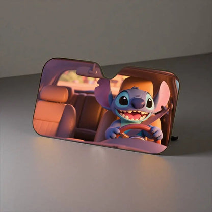 Funny drive-Sti-Ttch  Car Sunshade Curtains Windshield Anti-UV Protection Front Sun Shade Cooling Protector