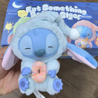NEW Toy! kawaii Stitch Blind Box Bag Eat Some Thing Before Sleep Series Vinyl Pendant Cute Doll Mystery Box Fluffy Doll Adult Gi