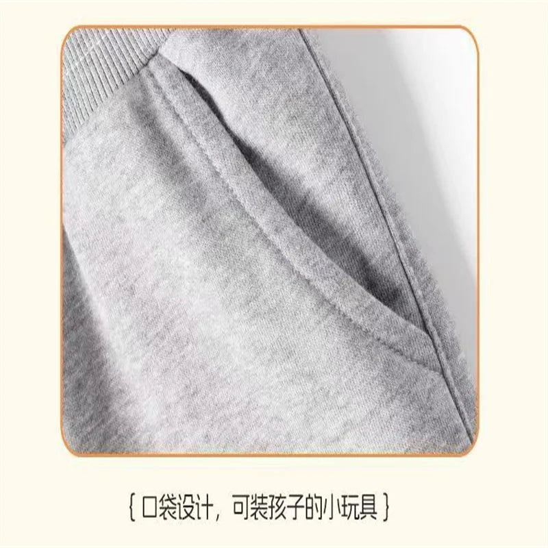 Stitch Man Spring and Autumn Hoodie 2-piece Set for Boys and Girls Fashion Clothing 2-12-year-old Kids Casual Sports Hoodie Set