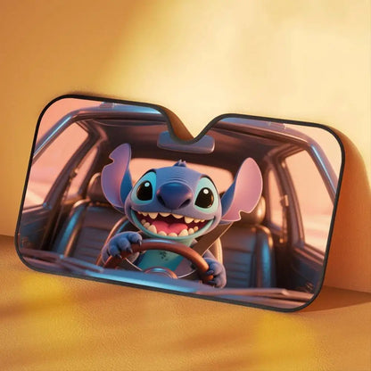 Funny drive-Sti-Ttch  Car Sunshade Curtains Windshield Anti-UV Protection Front Sun Shade Cooling Protector
